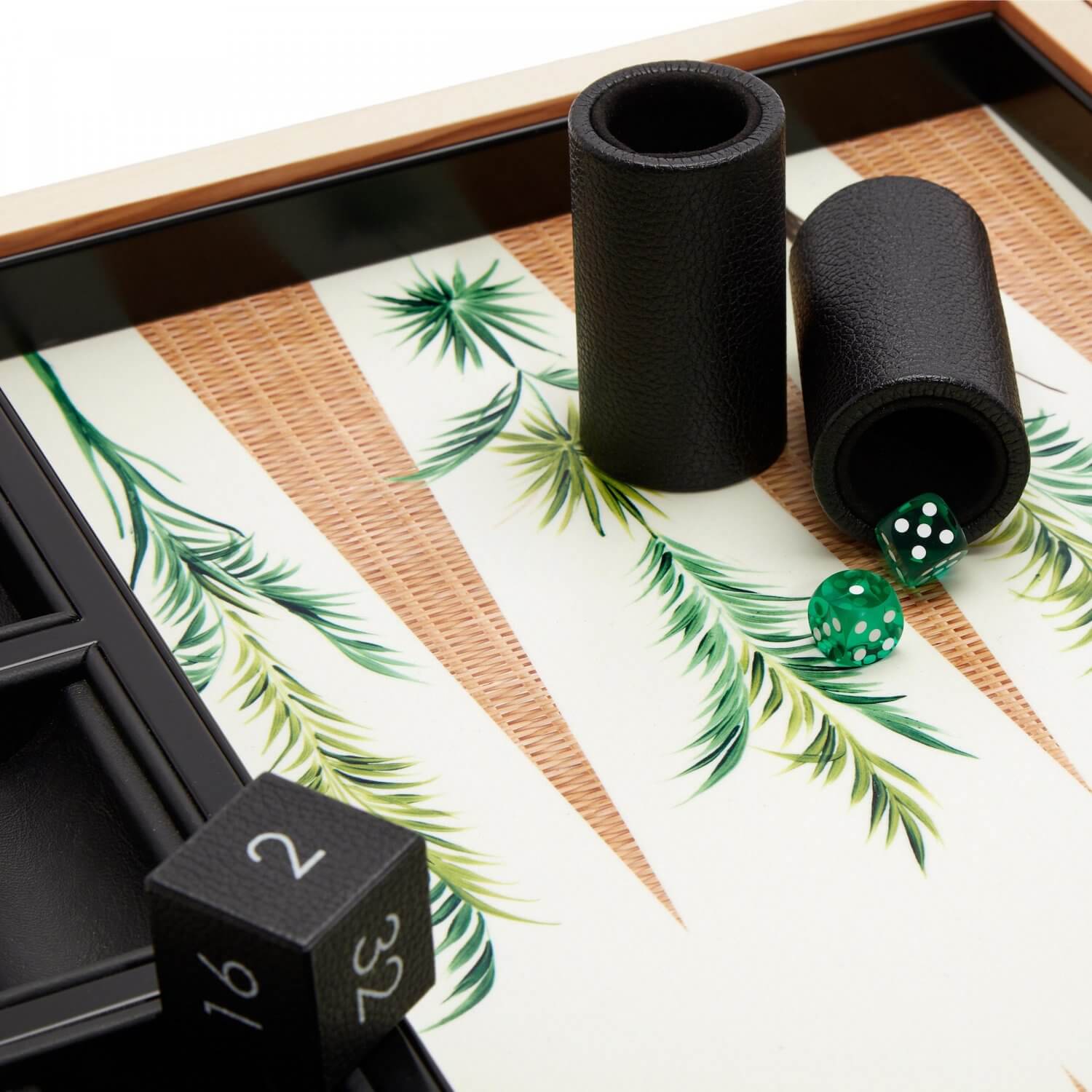 Alexandra Llewellyn Palm Backgammon Set Detail