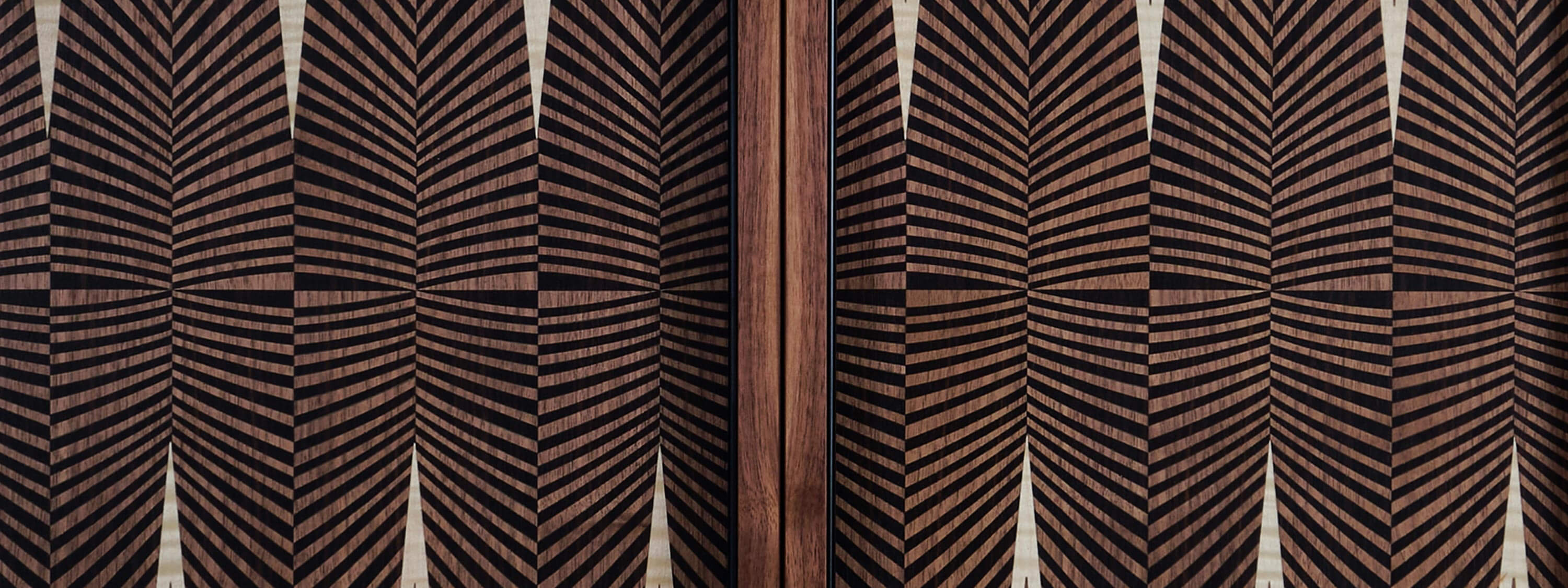Alexandra Llewellyn Geometric Walnut Backgammon Board