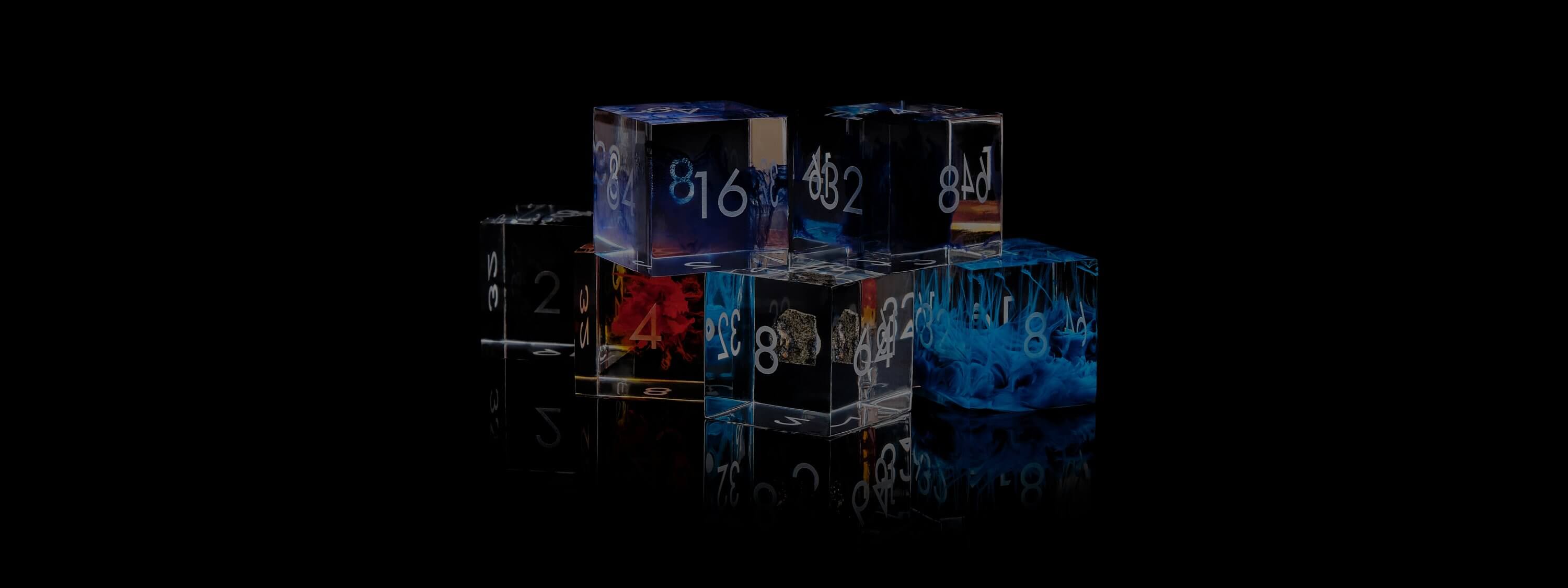 Resin Doubling cubes banner